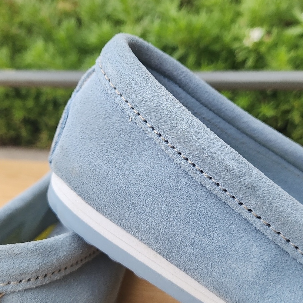 Minnetonka light blue suede moccasins size 7 - Picture 5 of 11